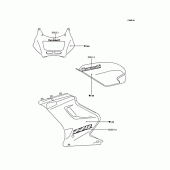 Схема вузла: Наклейки (blue; EX250-H7) для Kawasaki EX250 ZZR250