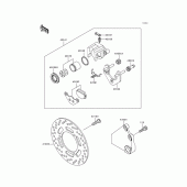 Схема вузла: Заднє гальмо для Kawasaki EX500 GPZ500S