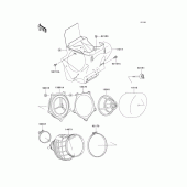 Схема узла: Воздушный фильтр для Kawasaki KX85 KX85-II
