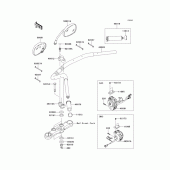 Схема вузла: Кермо & Пульт управління рульовий для Kawasaki VN1700 Vulcan 1700 Voyager Custom ABS