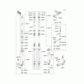 Схема вузла: Вилка передньої осі для Kawasaki ZG1200 Voyager XII