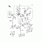 Схема вузла: Передній гальмівний циліндр Kawasaki ZR400 ZRX-II
