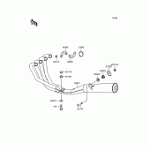 Схема вузла: Вихлопна система для Kawasaki ZR400 ZRX