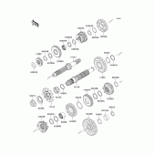 Схема узла: Трансмиссия для Kawasaki KLX250 KLX250SF