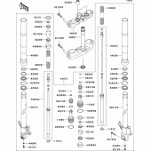 Схема вузла: Вилка передньої осі для Kawasaki ZR1000 Z1000