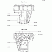 Схема узла: Болты картера двигателя для Kawasaki ZX750 ZXR750