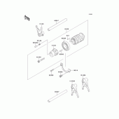 Схема вузла: Копірний вал & Вилки для Kawasaki EJ400 W400