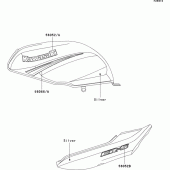 Схема узла: Decals(silver)(er500-c3) для Kawasaki ER500 ER-5