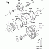 Схема узла: Сцепление для Kawasaki ZX1000 Ninja 1000 ABS