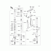 Схема узла: Передняя вилка(1/2) для Kawasaki KX250/ KX252 KX250