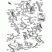 Схема вузла: Cowling lowers(1/3) для Kawasaki ZG1000 1000GTR