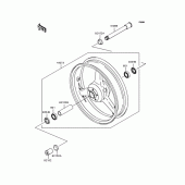 Схема вузла: Front wheel для Kawasaki ZX636 Ninja ZX-6R