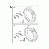 Схема вузла: Колеса (Шини) для Kawasaki ZR250 Balius-II