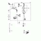 Схема вузла: Замок запалювання для Kawasaki ZX400 Z400FII