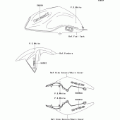 Схема вузла: Decals(pswhite)(mcf) для Kawasaki ZR750 Z750 ABS
