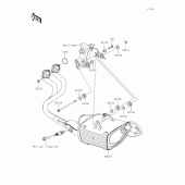 Схема вузла: Вихлопна система для Kawasaki EX400 Ninja 400R