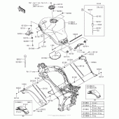 Схема вузла: Паливний бак(1/2) для Kawasaki ZX1000 Ninja 1000 ABS