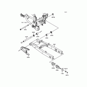 Схема узла: Задний рычаг (Маятник) для Kawasaki KLX125 KLX125