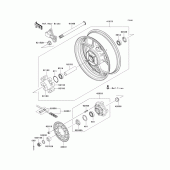 Схема вузла: Заднє колесо & Привідний ланцюг для Kawasaki ZX636 Ninja ZX-6R