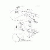 Схема вузла: Інформаційні наклейки для Kawasaki EJ400 W400