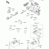 Схема вузла: Chassis electrical equipment(1/2) для Kawasaki ZR550 Zephyr