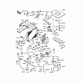 Схема узла: Радиатор для Kawasaki KLE250 Anhelo