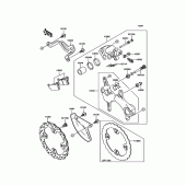 Схема вузла: Заднє гальмо для Kawasaki KLX450 KLX450R