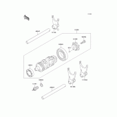 Схема вузла: Gear change drum/shift fork(s) для Kawasaki ZX600 Ninja ZX-6R