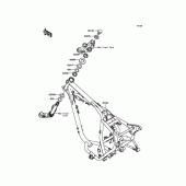 Схема узла: Рулевая колонка для Kawasaki BJ250