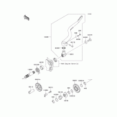 Схема вузла: Kickstarter mechanism для Kawasaki KX250/ KX252 KX250F