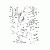 Схема вузла: Радіатор (1/2) для Kawasaki VN800 Vulcan 800