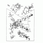Схема вузла: Front bevel gear(1/2) для Kawasaki VN1500 Vulcan 1500L