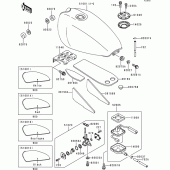 Схема вузла: Паливний бак(1/2) для Kawasaki ZR550 Zephyr