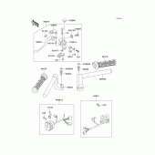 Схема вузла: Кермо & Пульт управління рульовим для Kawasaki EX250 ZZR250