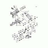 Схема узла: Подвеска/задний амортизатор для Kawasaki EN650 Vulcan S Café ABS