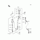 Схема вузла: Задній гальмівний циліндр для Kawasaki ZR750 Zephyr