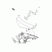 Схема узла: Сиденье для Kawasaki KLX125 KLX125