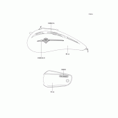 Схема вузла: Decals(blue)(b1) для Kawasaki VN1600 VN1600 Mean Streak