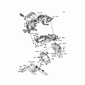 Схема вузла: Заднє крило для Kawasaki KLE250 Versys-X 250 ABS