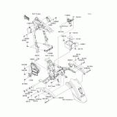 Схема узла: Крепление двигателя для Kawasaki VN1600 Vulcan 1600 Classic