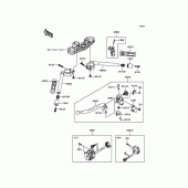 Схема узла: Руль & Пульт управления рулевой для Kawasaki ZX636 Ninja ZX-6R 30th Anniversary Edition