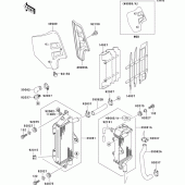 Схема узла: Радиатор для Kawasaki KX500