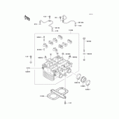 Схема узла: Головка цилиндра для Kawasaki EX500 GPZ500S