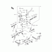 Схема вузла: Передній гальмівний циліндр для Kawasaki VN1500 Vulcan 1500 Nomad Fi