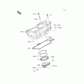 Схема узла: Цилиндр & Поршень для Kawasaki EX650 Ninja 650 ABS