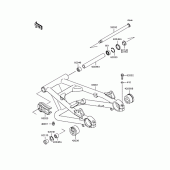 Схема вузла: Задній важіль (маятник) для Kawasaki ZR1100 ZRX1100-II