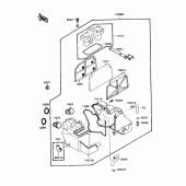 Схема вузла: Повітряний фільтр для Kawasaki EX250 Ninja 250