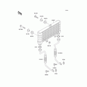 Схема вузла: Олійний охолоджувач для Kawasaki ZR750 ZR-7