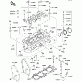 Схема узла: Головка цилиндра для Kawasaki ZX600 Ninja ZX-6R