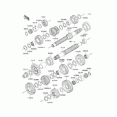 Схема вузла: Трансмісія для Kawasaki ZR1000 Z1000